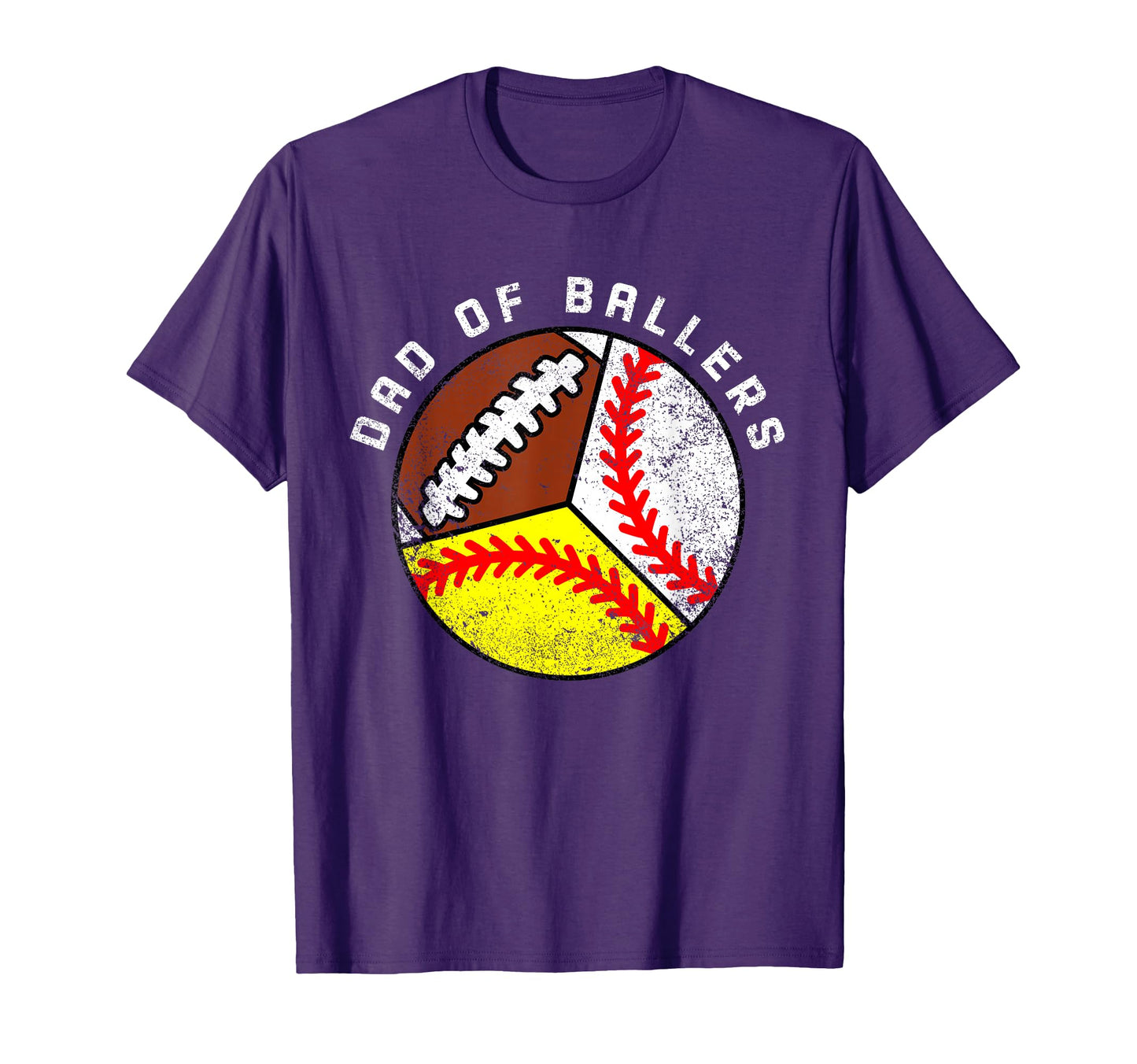 Mens Dad Ballers Funny Baseball Softball T-Shirt - Graphic Print Men Women - T-Shirt, Sweatshirt, Hoodie