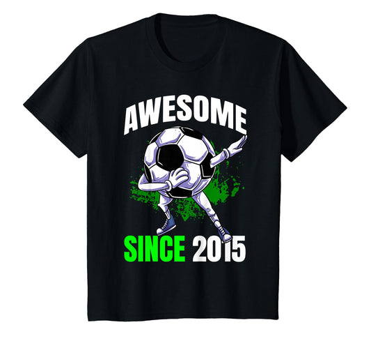 Awesome Since 2015 8Th Soccer Birthday T-Shirt - Streetwear Style Men Women - T-Shirt, Sweatshirt, Hoodie