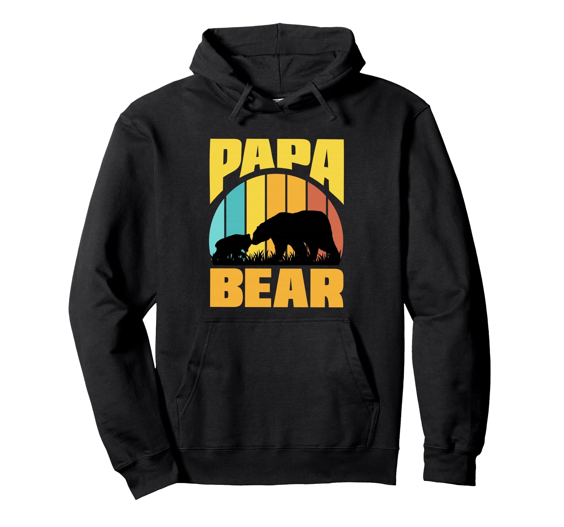 Papa Bear Husband Family Best Dad Hoodie - Casual Everyday Wear Unisex - T-Shirt, Sweatshirt, Hoodie