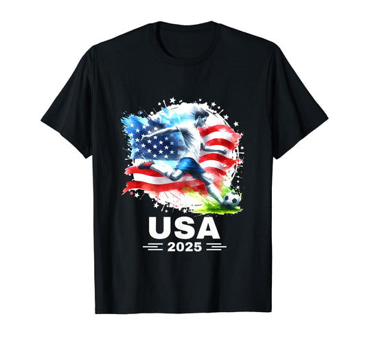 American Flag Soccer Player Soccer 2025 T-Shirt - Aesthetic Graphic Unisex - T-Shirt, Sweatshirt, Hoodie
