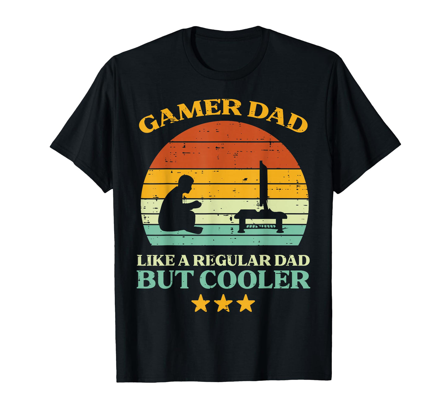 Gamer Dad Like Regular Gaming Fathers T-Shirt - Custom Art Print Men Women - T-Shirt, Sweatshirt, Hoodie