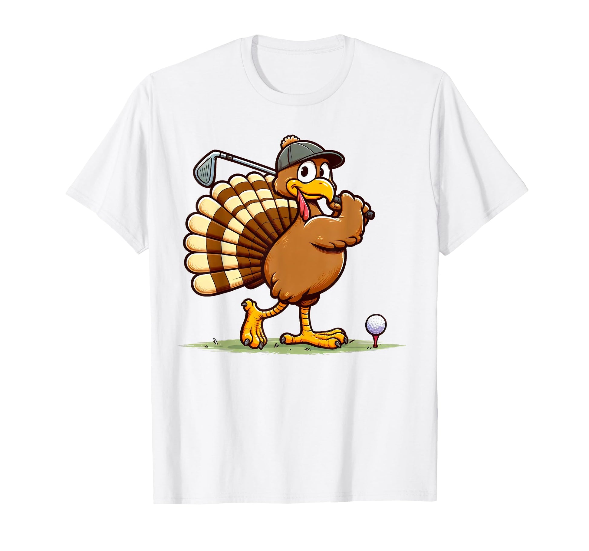 Turkey Golf Thanksgiving Golfer T-Shirt - Custom Art Print for Adults - T-Shirt, Sweatshirt, Hoodie