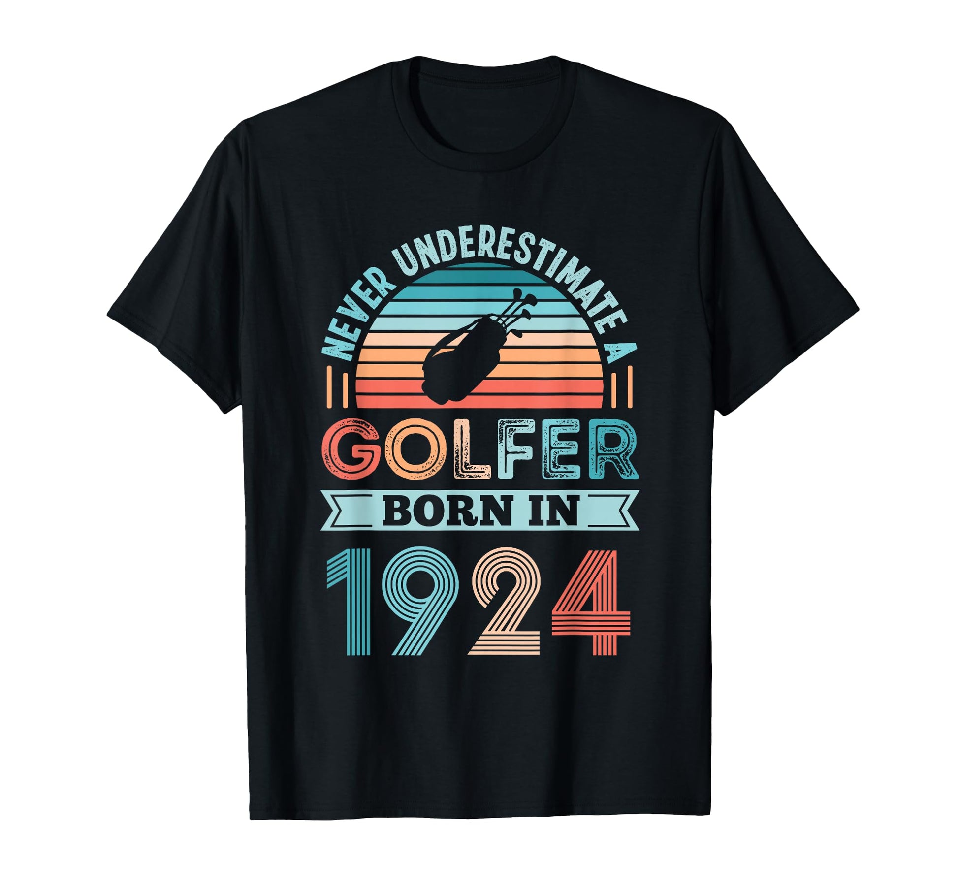 Golfer Born 1924 100Th Birthday Golf T-Shirt - Custom Art Print for Adults - T-Shirt, Sweatshirt, Hoodie
