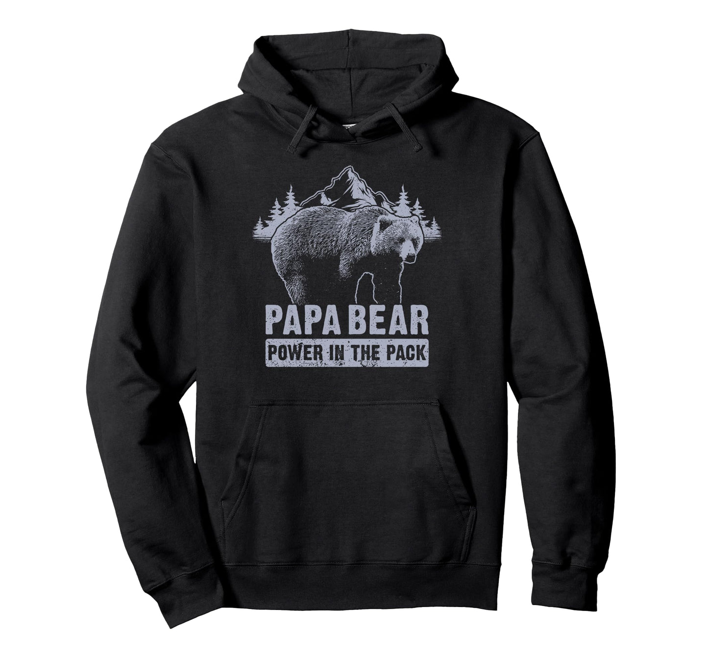 Papa Bear Power Pack Dad Grandpa Hoodie - Custom Art Print for Adults - T-Shirt, Sweatshirt, Hoodie