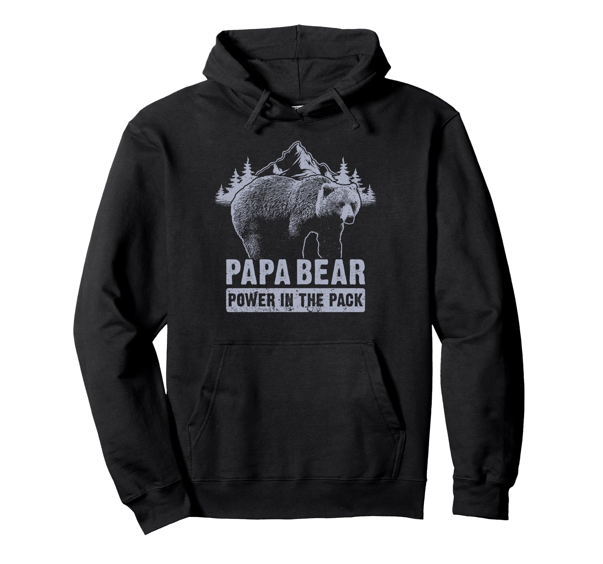 Papa Bear Power Pack Dad Grandpa Hoodie - Custom Art Print for Adults - T-Shirt, Sweatshirt, Hoodie