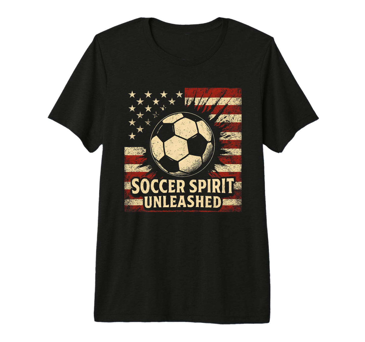 Soccer Spirit Unleashed Football Soccer T-Shirt - Graphic Print Men Women - T-Shirt, Sweatshirt, Hoodie