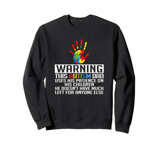 Autism Awareness Day Dad Autistic Sweatshirt - Minimalist Print Men Women - T-Shirt, Sweatshirt, Hoodie