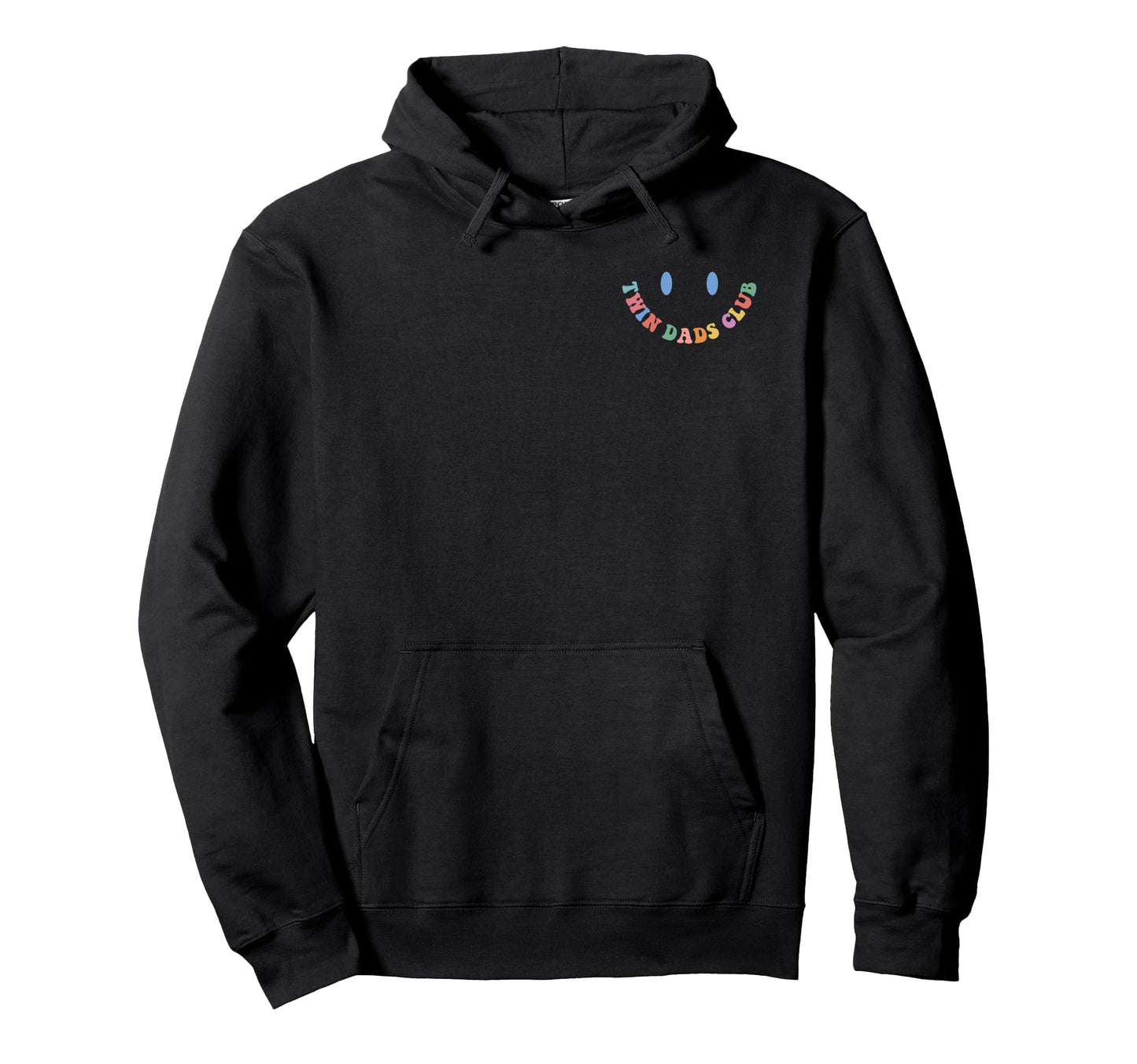 2 Sided Twin Dads Club Groovy Twin Dad Hoodie - Graphic Print for Adults - T-Shirt, Sweatshirt, Hoodie