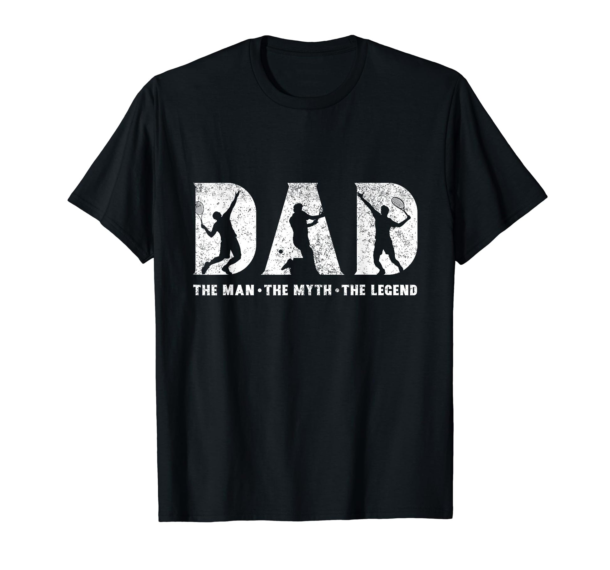 Tennis Dad Myth Legend Fathers Day T-Shirt - Custom Art Print Unisex - T-Shirt, Sweatshirt, Hoodie