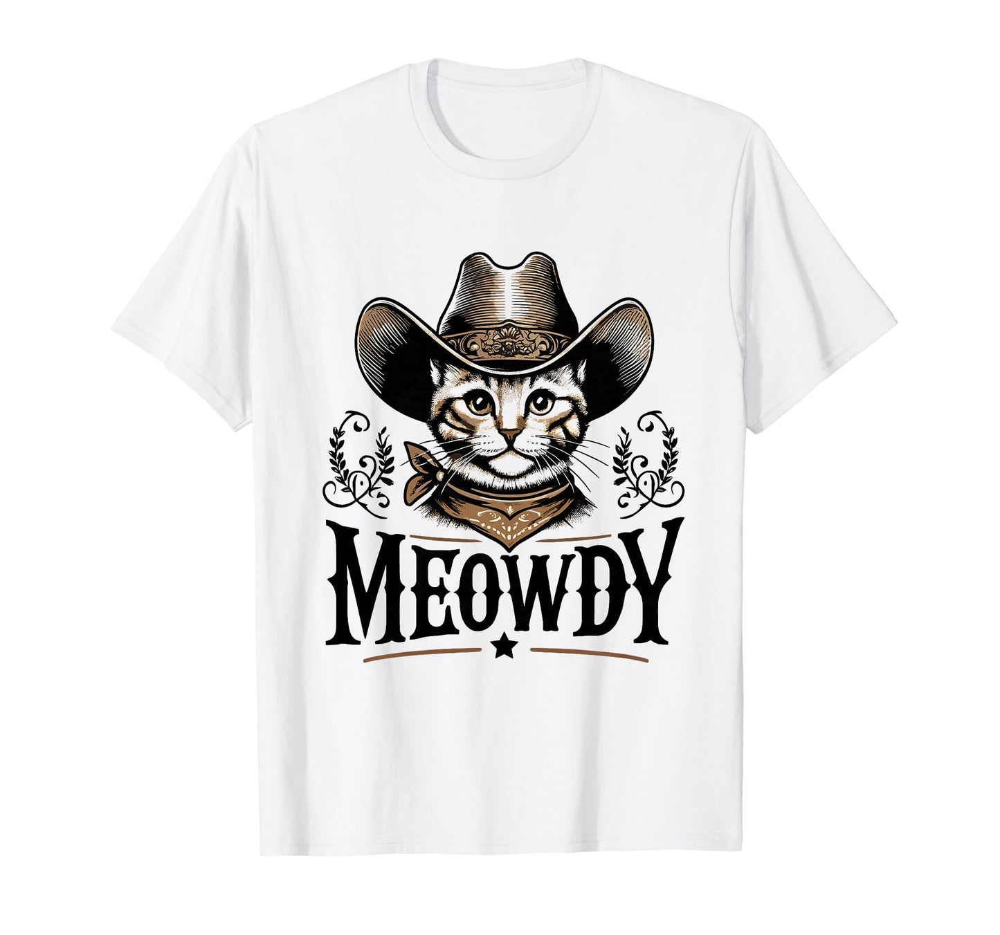 Meowdy Funny Cat Wearing Cowboy Hat T-Shirt - Streetwear Style Men Women - T-Shirt, Sweatshirt, Hoodie