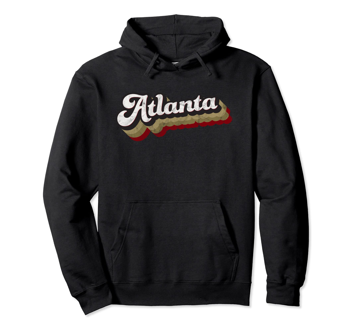 Atlanta Soccer Distressed Baseball Script Hoodie - Graphic Print Men Women - T-Shirt, Sweatshirt, Hoodie