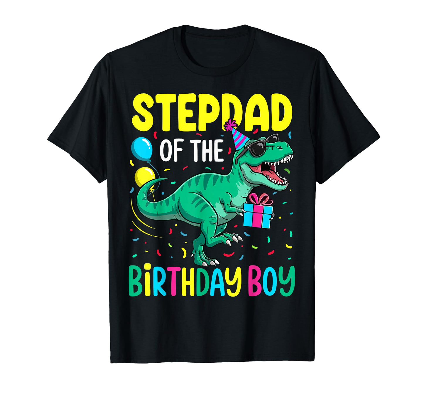 Stepdad Birthday Party Outfit T-Shirt - Minimalist Print Men Women - T-Shirt, Sweatshirt, Hoodie