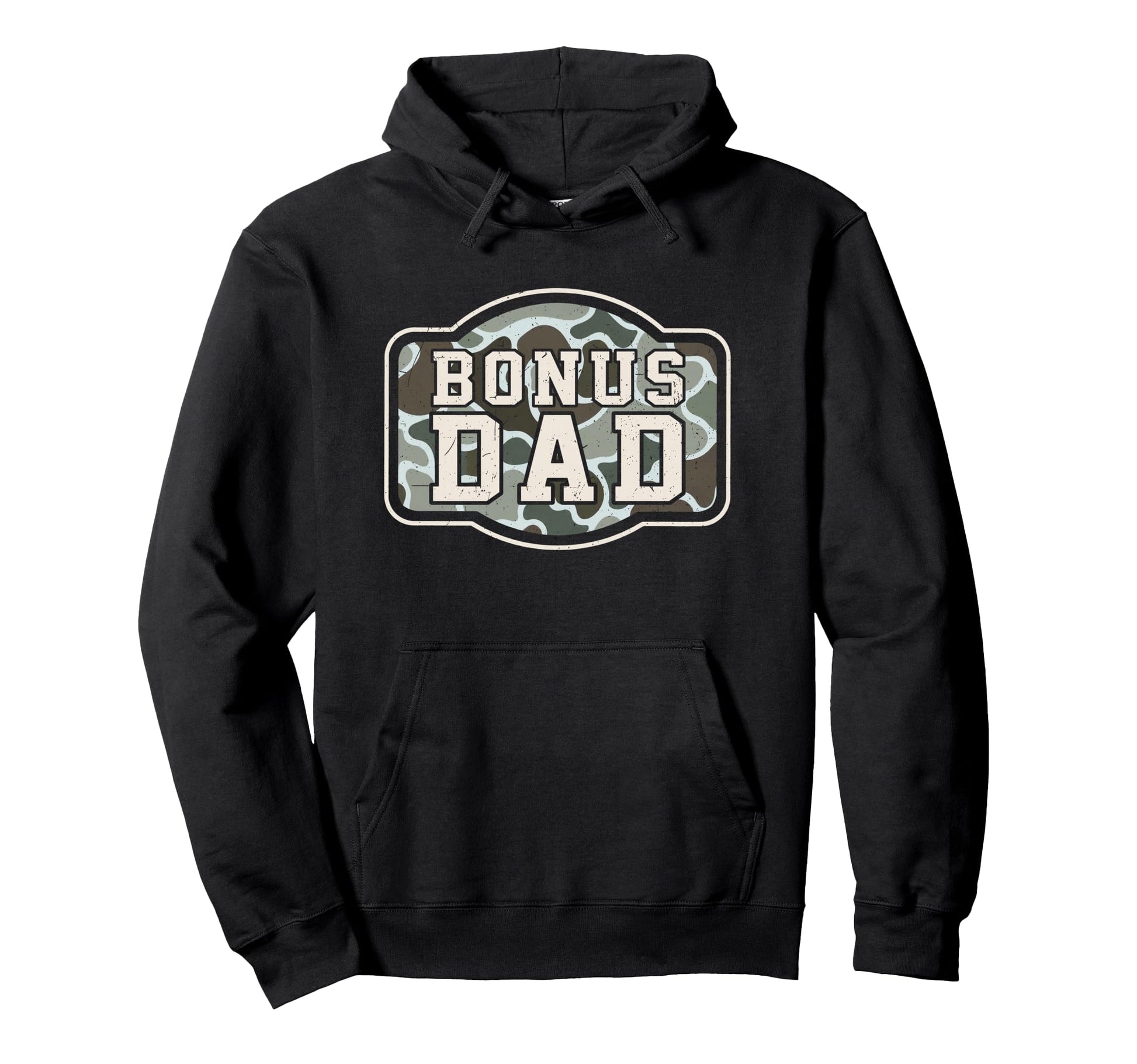Camo Bonus Dad Camouflage Hunting Bonus Dad Hoodie - Trendy Graphic Unisex - T-Shirt, Sweatshirt, Hoodie