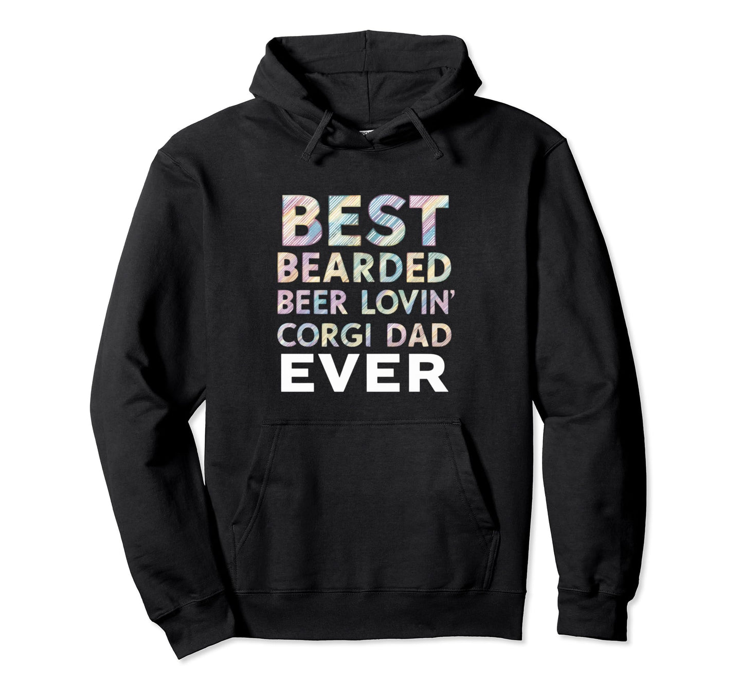 Best Bearded Beer Lovin Corgi Dad Pet Hoodie - Unique Graphic for Adults - T-Shirt, Sweatshirt, Hoodie