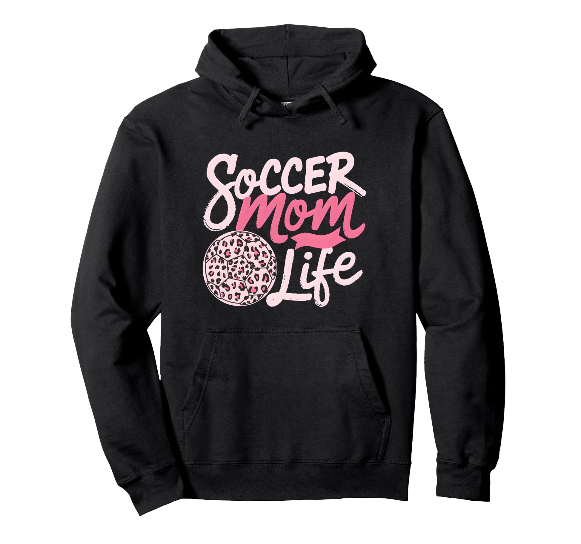 Soccer Mom Life Leopard Mama Hoodie - Custom Art Print Unisex - T-Shirt, Sweatshirt, Hoodie