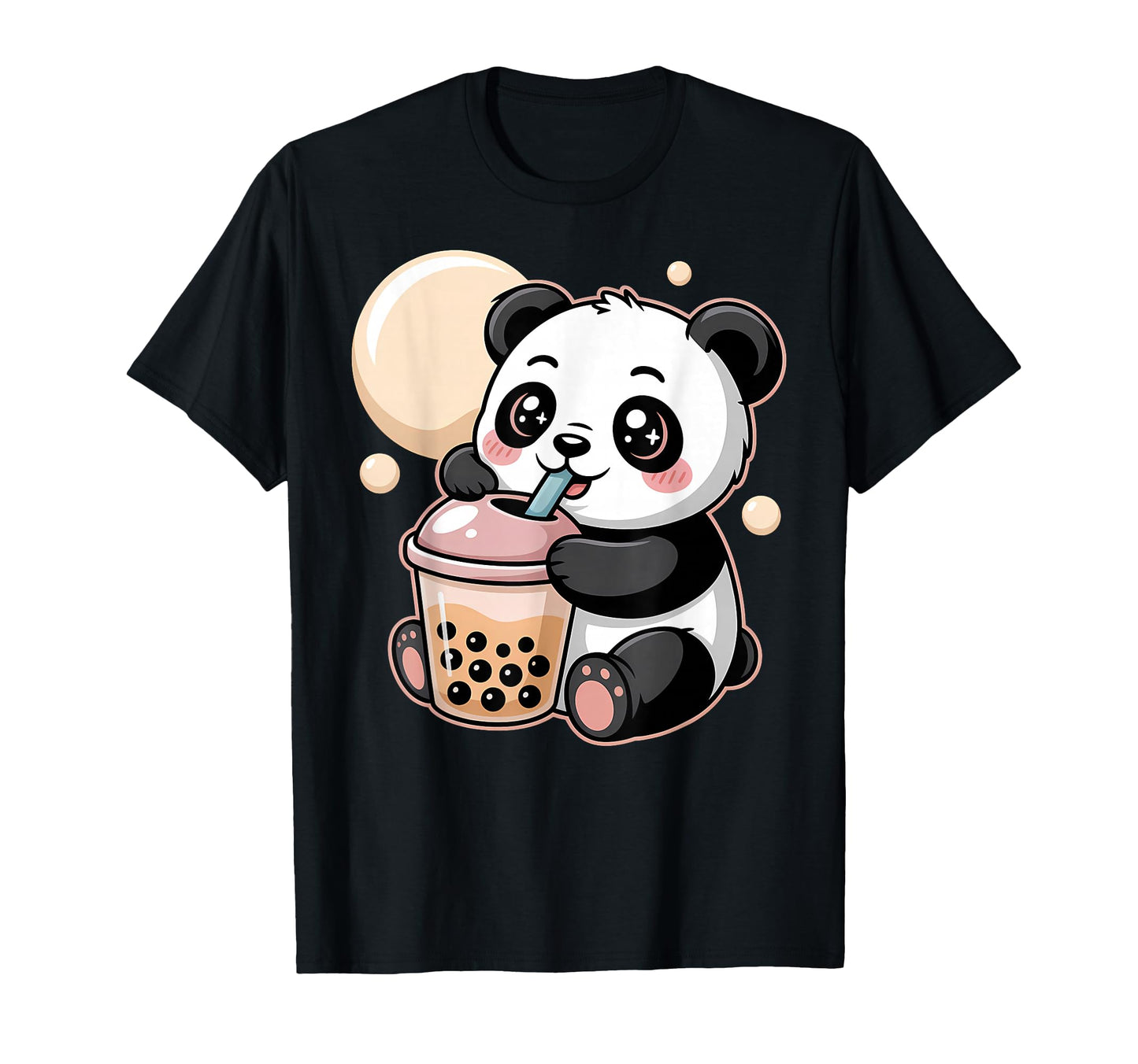 Kawaii Panda Drinking Boba Bubble T-Shirt - Fun Novelty Design for Adults - T-Shirt, Sweatshirt, Hoodie