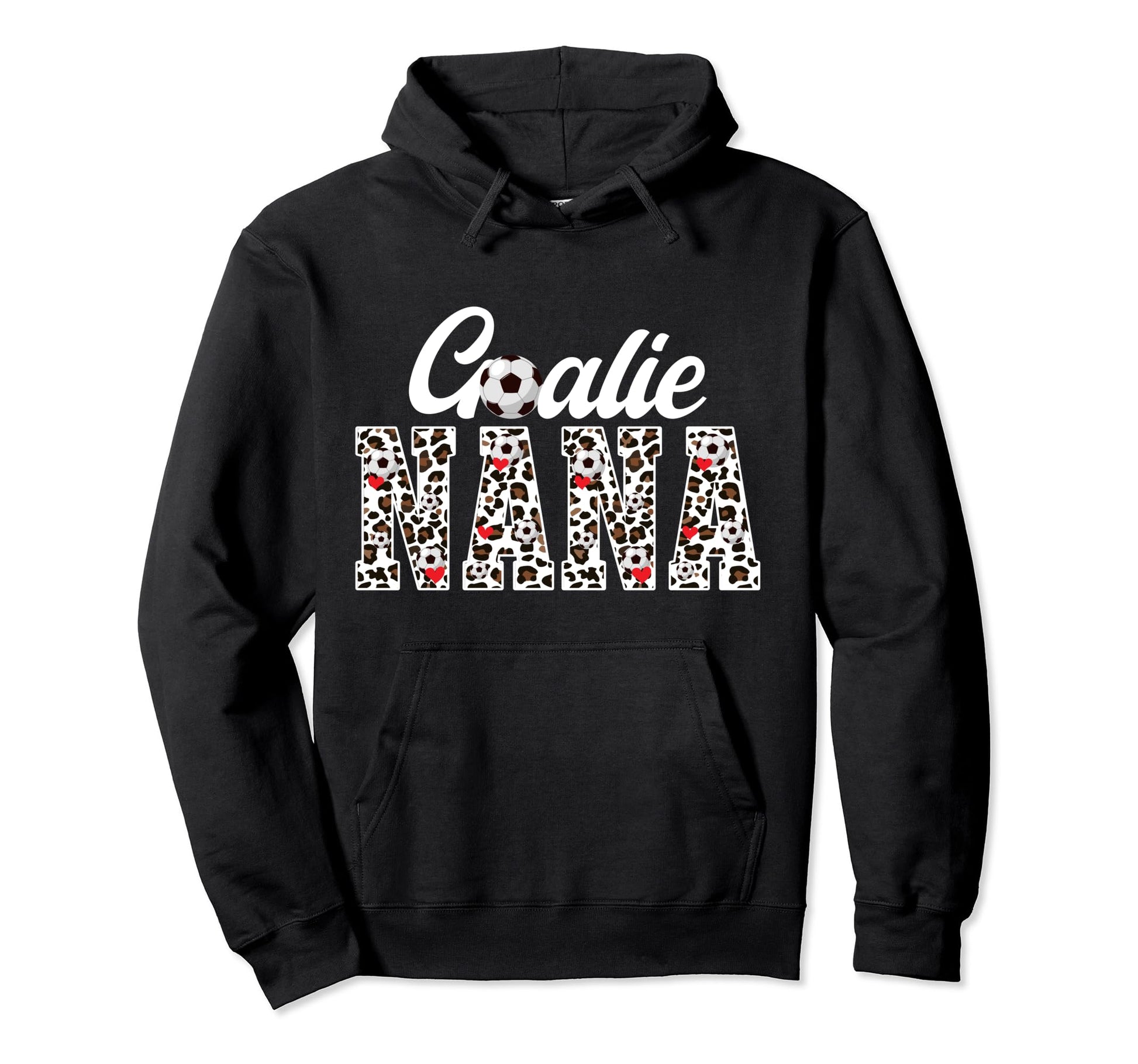 Soccer Goalie Nana Leopard Nana Soccer Hoodie - Custom Art Print Men Women - T-Shirt, Sweatshirt, Hoodie