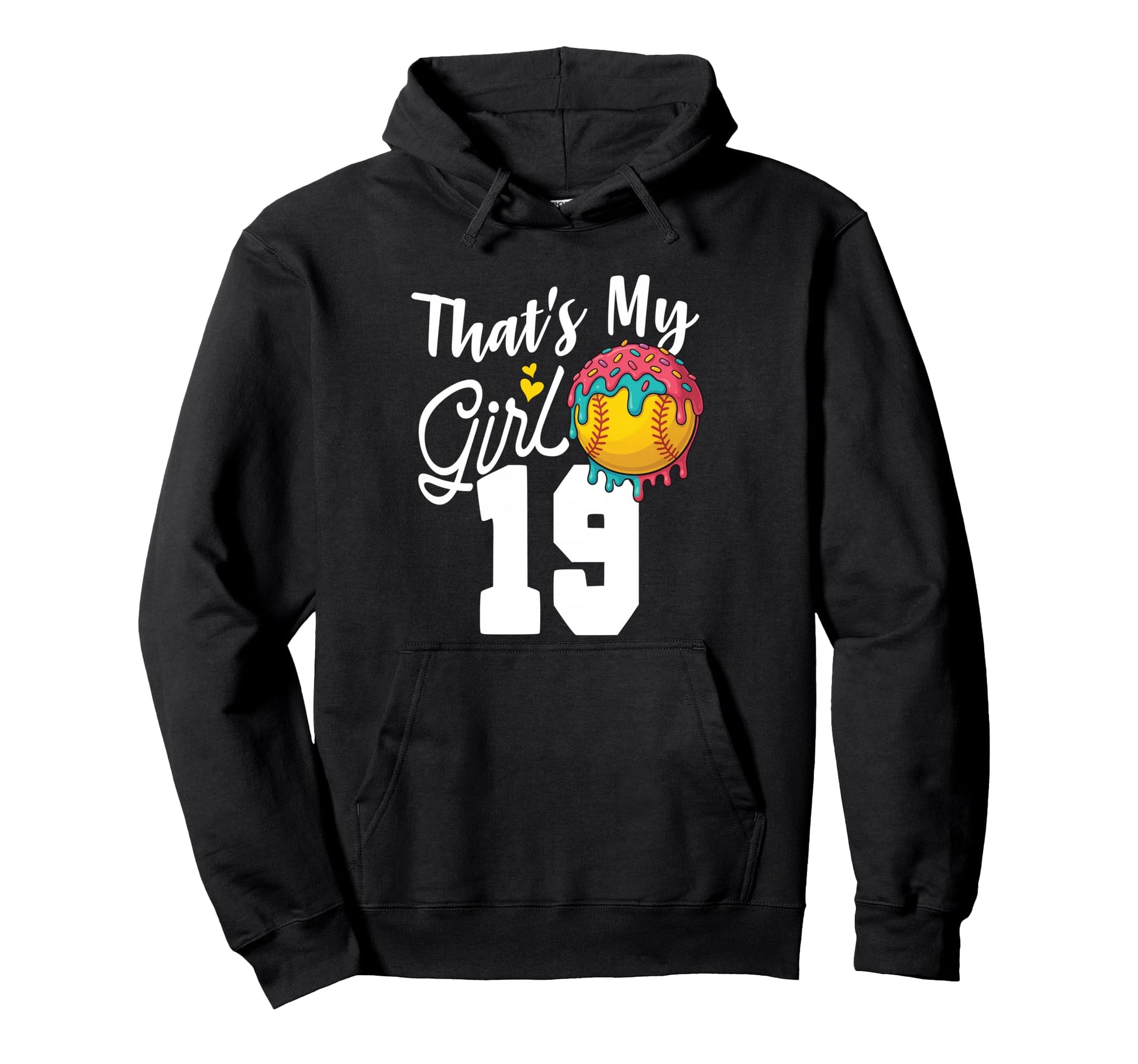 Thats My Softball 19 Number Mom Dad Hoodie - Streetwear Style Unisex - T-Shirt, Sweatshirt, Hoodie
