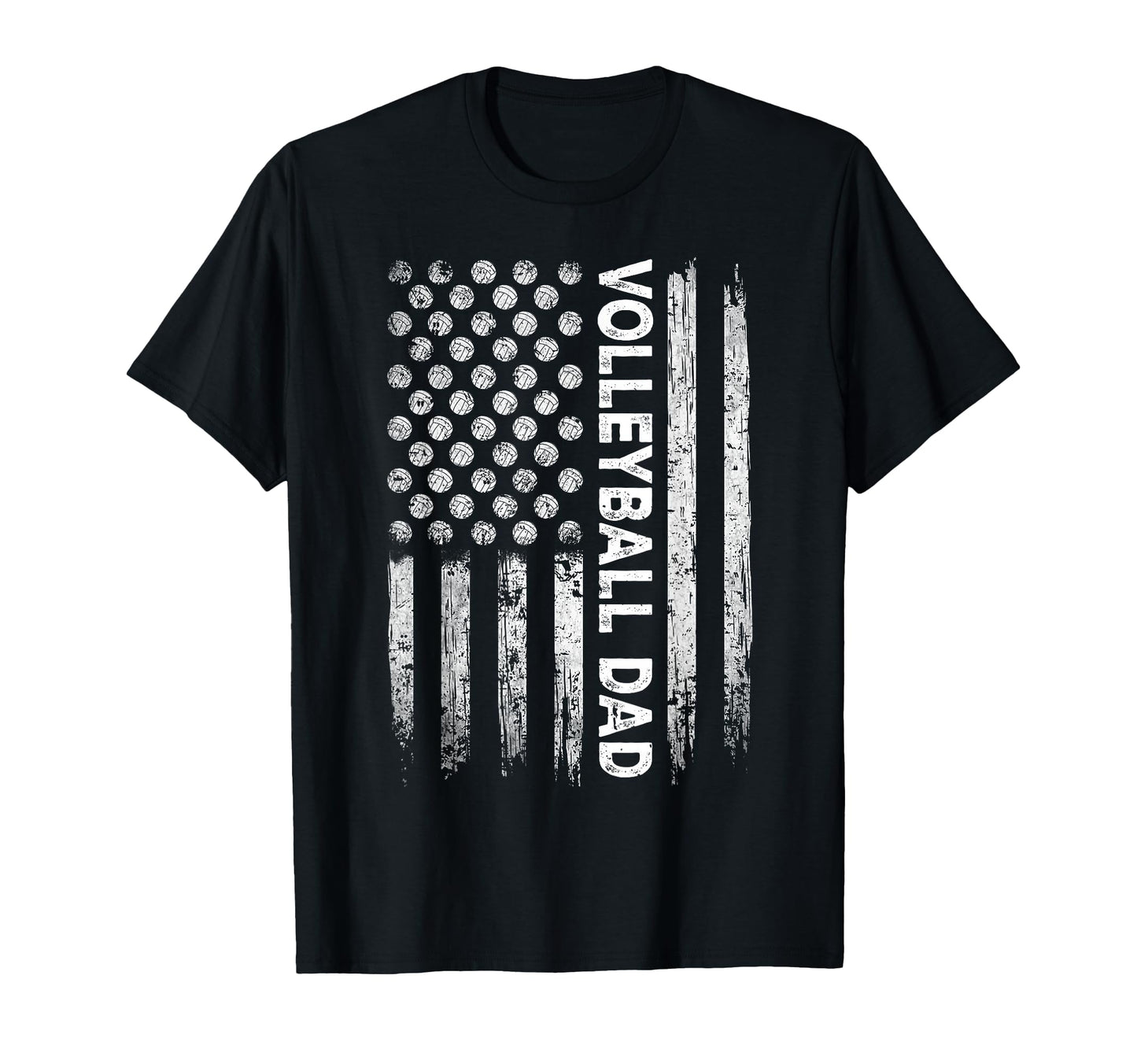 Volleyball Dad Usa Flag Fathers Day T-Shirt - Graphic Print Men Women - T-Shirt, Sweatshirt, Hoodie