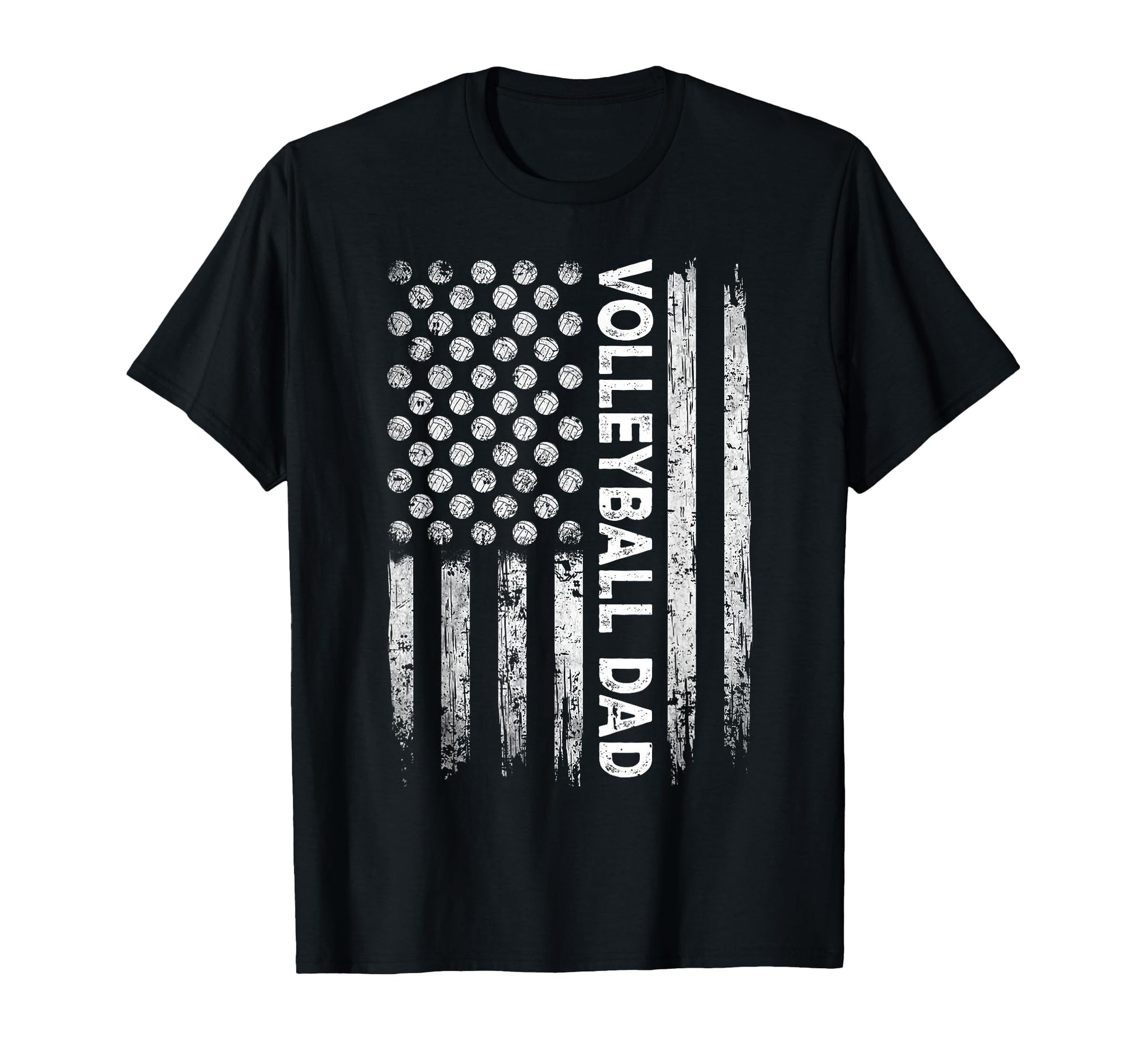 Volleyball Dad Usa Flag Fathers Day T-Shirt - Graphic Print Men Women - T-Shirt, Sweatshirt, Hoodie