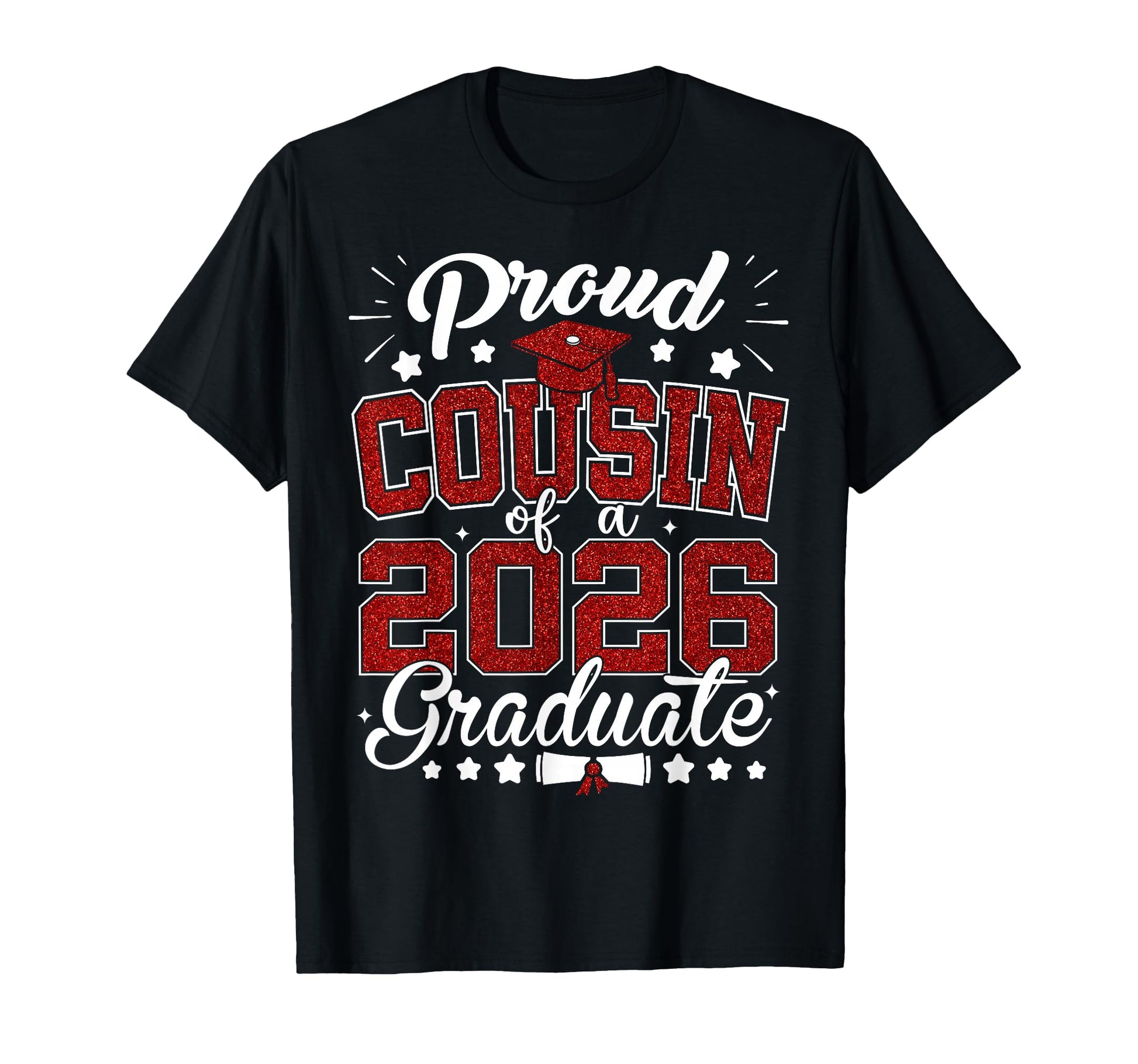 Proud Cousin 2026 Graduate Senior T-Shirt - Custom Art Print for Adults - T-Shirt, Sweatshirt, Hoodie