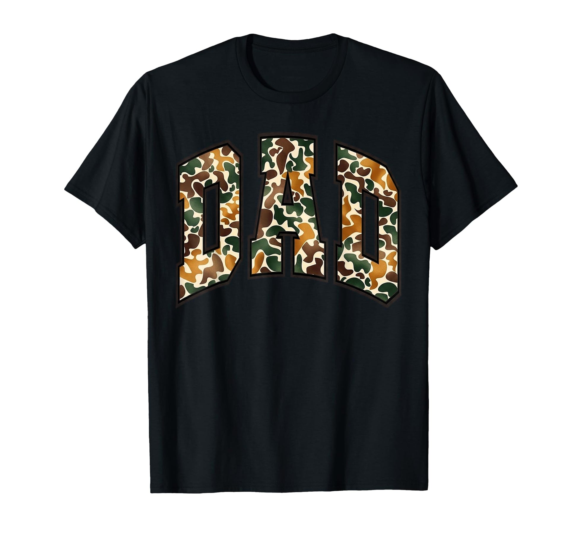 Varsity Camo Dad Duck Hunting Camouflage T-Shirt - Trendy Graphic Unisex - T-Shirt, Sweatshirt, Hoodie