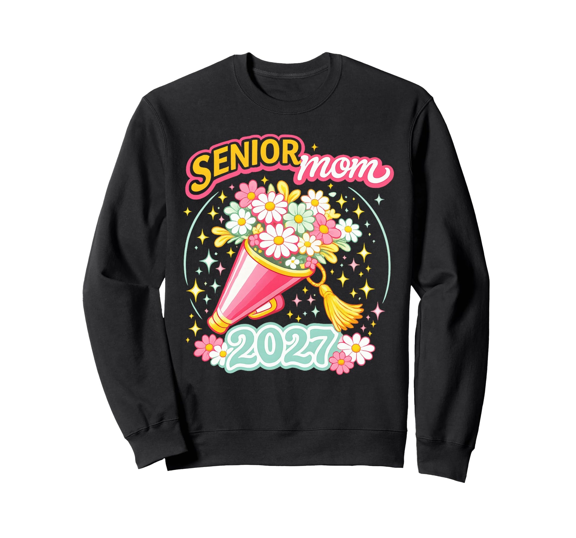Flower Senior Mom Graduation Class Sweatshirt - Minimalist Print Unisex - T-Shirt, Sweatshirt, Hoodie