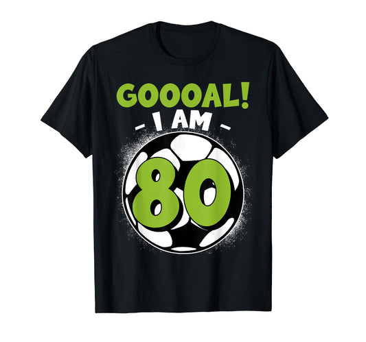 80 Year Old Birthday Soccer Themed 80Thb T-Shirt - Trendy Graphic Unisex - T-Shirt, Sweatshirt, Hoodie