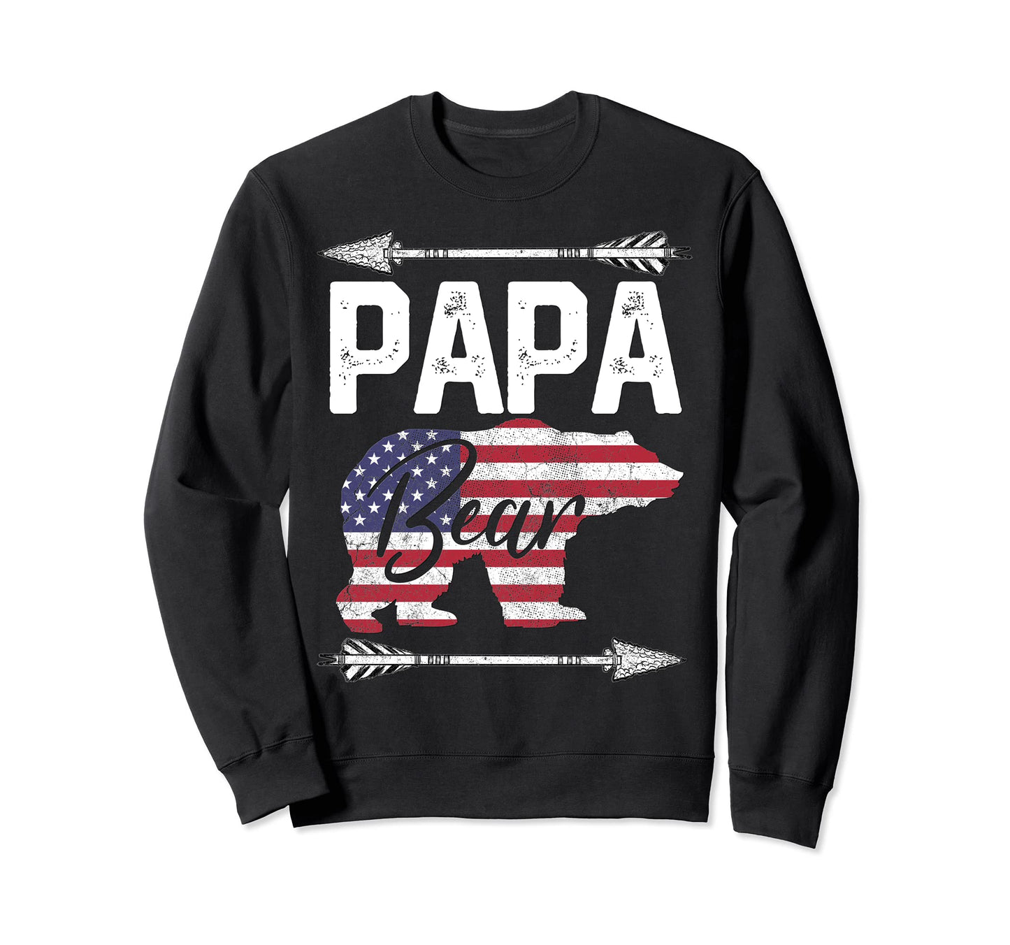 Papa Bear 4Th July American Flag Usa Sweatshirt - Unique Graphic Men Women - T-Shirt, Sweatshirt, Hoodie