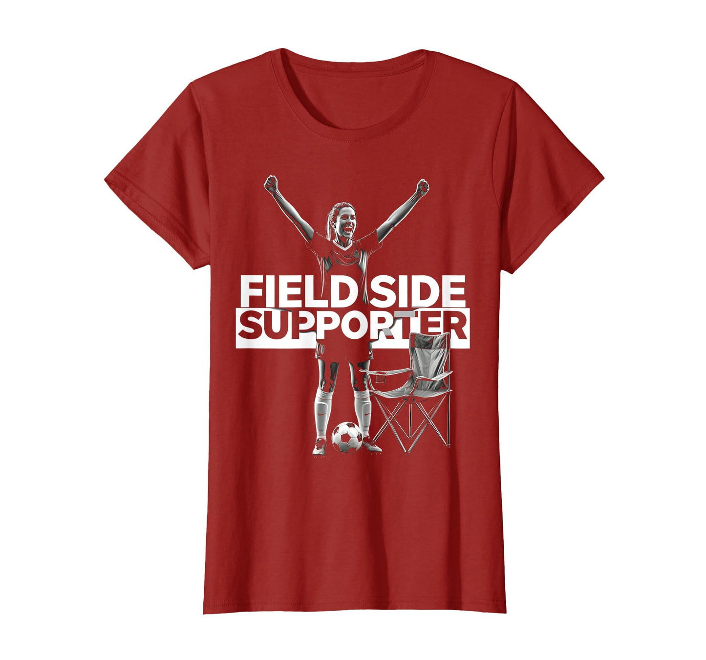 Field Side Supporter Soccer Mom T-Shirt - Minimalist Print Unisex - T-Shirt, Sweatshirt, Hoodie