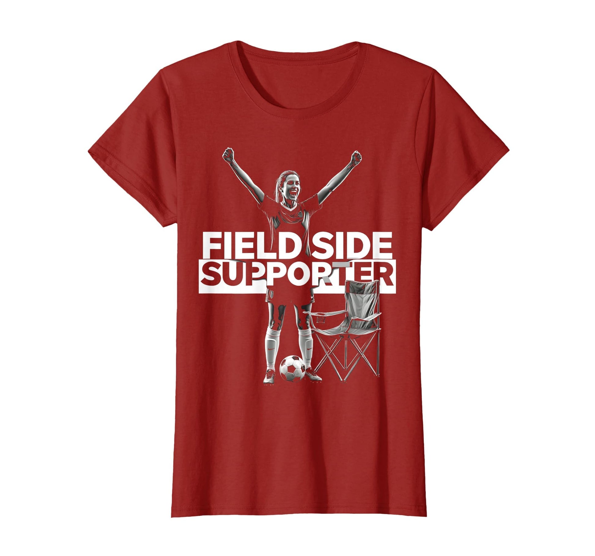 Field Side Supporter Soccer Mom T-Shirt - Minimalist Print Unisex - T-Shirt, Sweatshirt, Hoodie