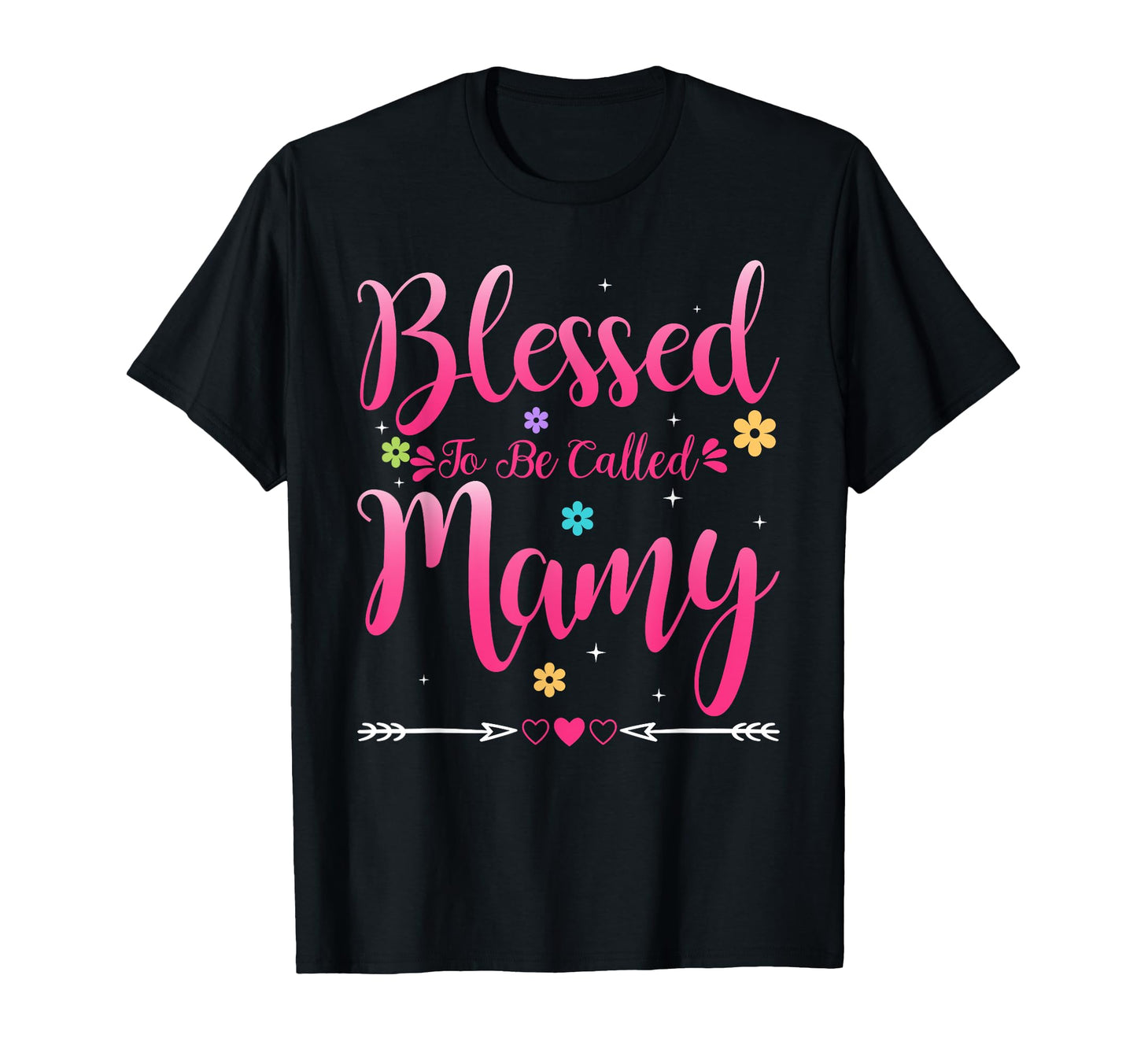 Womens Blessed To Be Called Mamy Heart T-Shirt - Unique Graphic Unisex - T-Shirt, Sweatshirt, Hoodie
