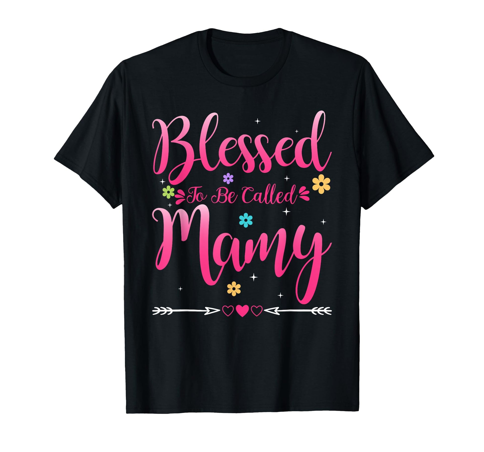Womens Blessed To Be Called Mamy Heart T-Shirt - Unique Graphic Unisex - T-Shirt, Sweatshirt, Hoodie