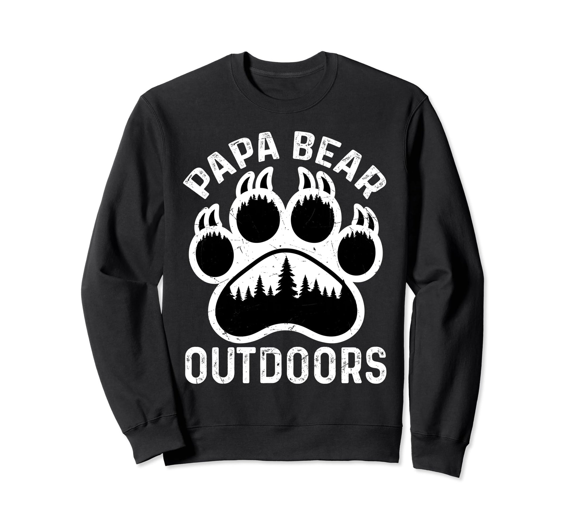Papa Bear Outdoors Camping Dad Sweatshirt - Trendy Graphic for Adults - T-Shirt, Sweatshirt, Hoodie