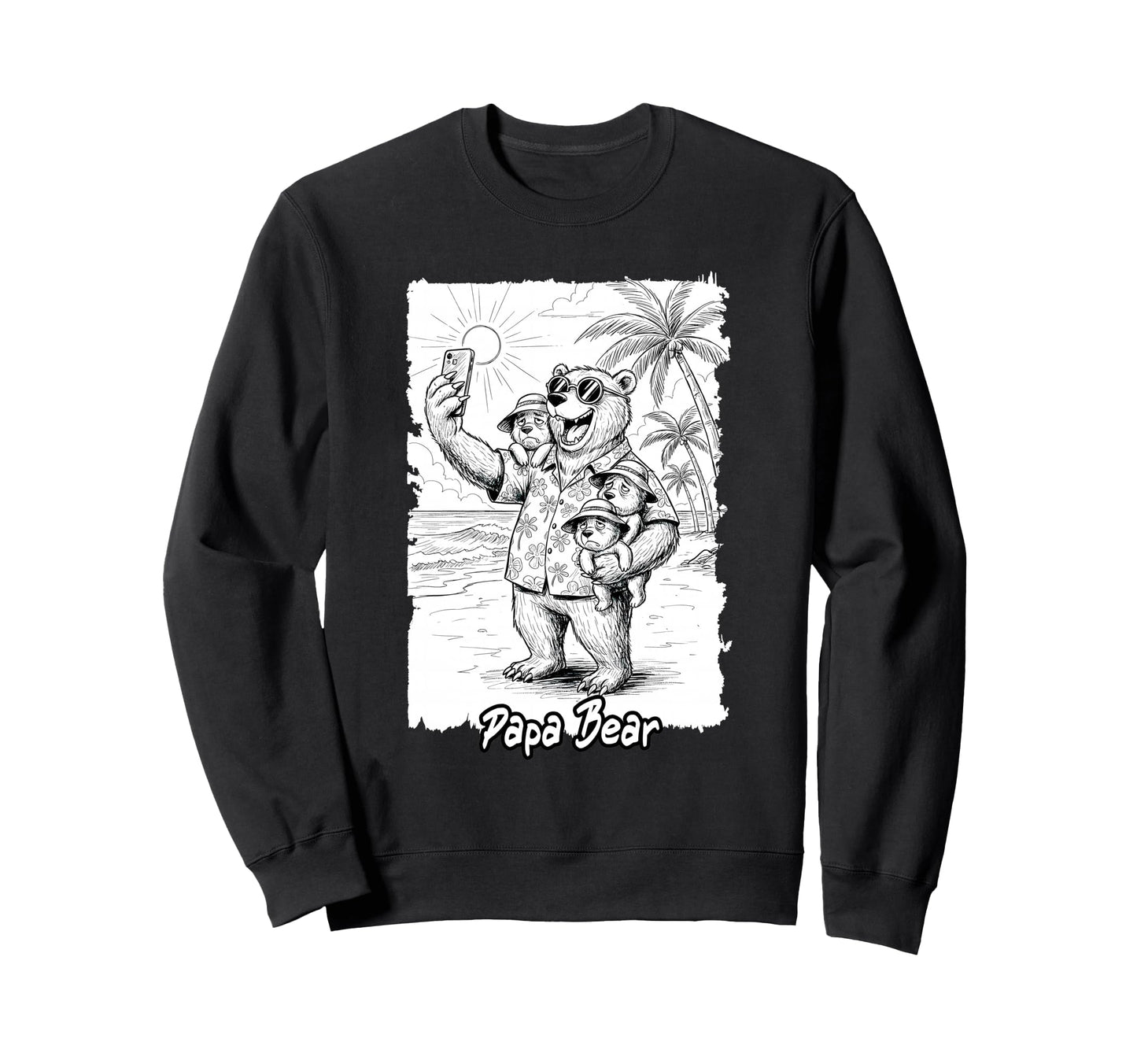 Papa Bear Vacation Cubs Appreciation Sweatshirt - Unique Graphic Unisex - T-Shirt, Sweatshirt, Hoodie