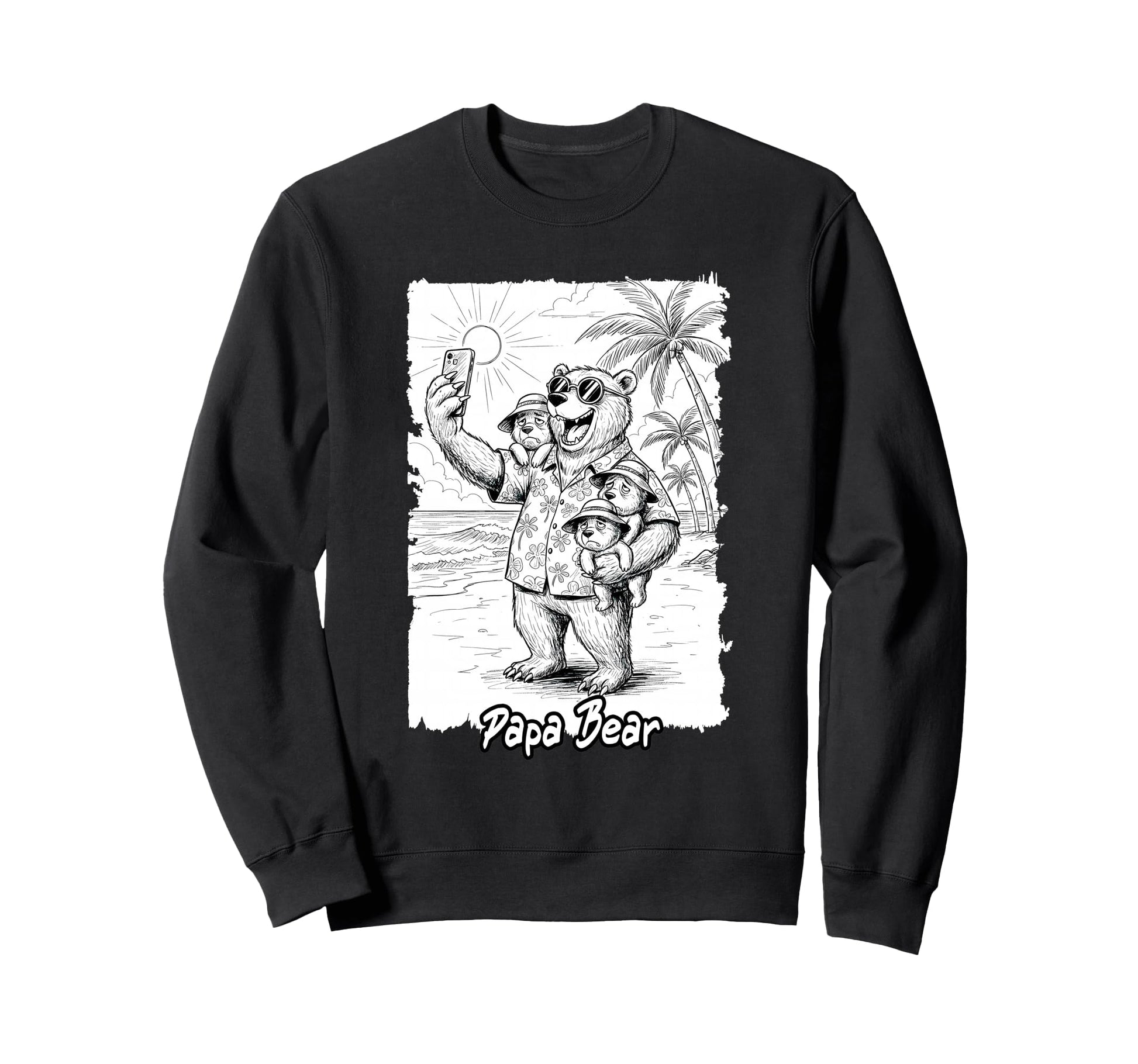 Papa Bear Vacation Cubs Appreciation Sweatshirt - Unique Graphic Unisex - T-Shirt, Sweatshirt, Hoodie