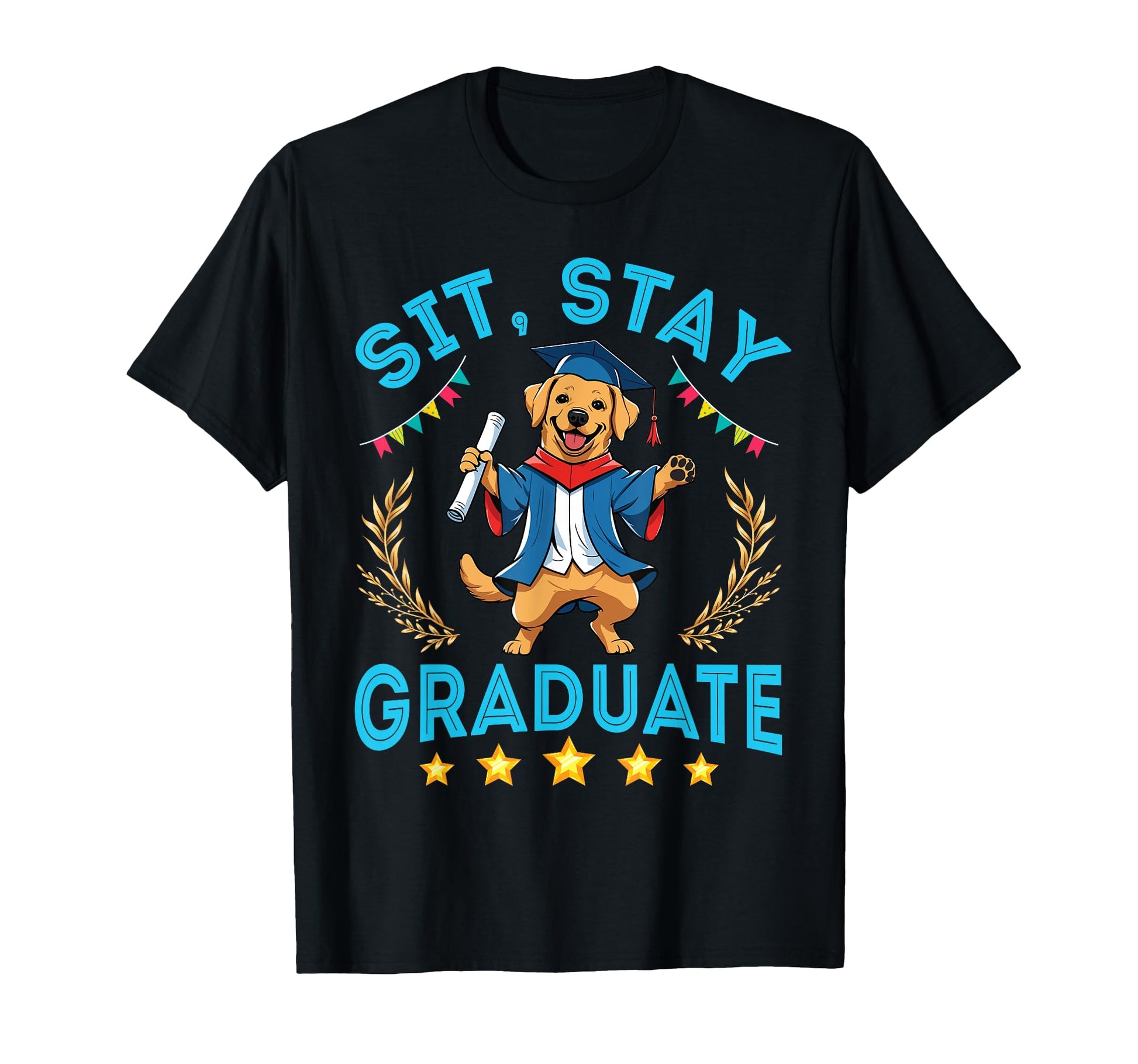 Labrador Senior Dad Mom Sit Stay T-Shirt - Novelty Apparel Men Women - T-Shirt, Sweatshirt, Hoodie