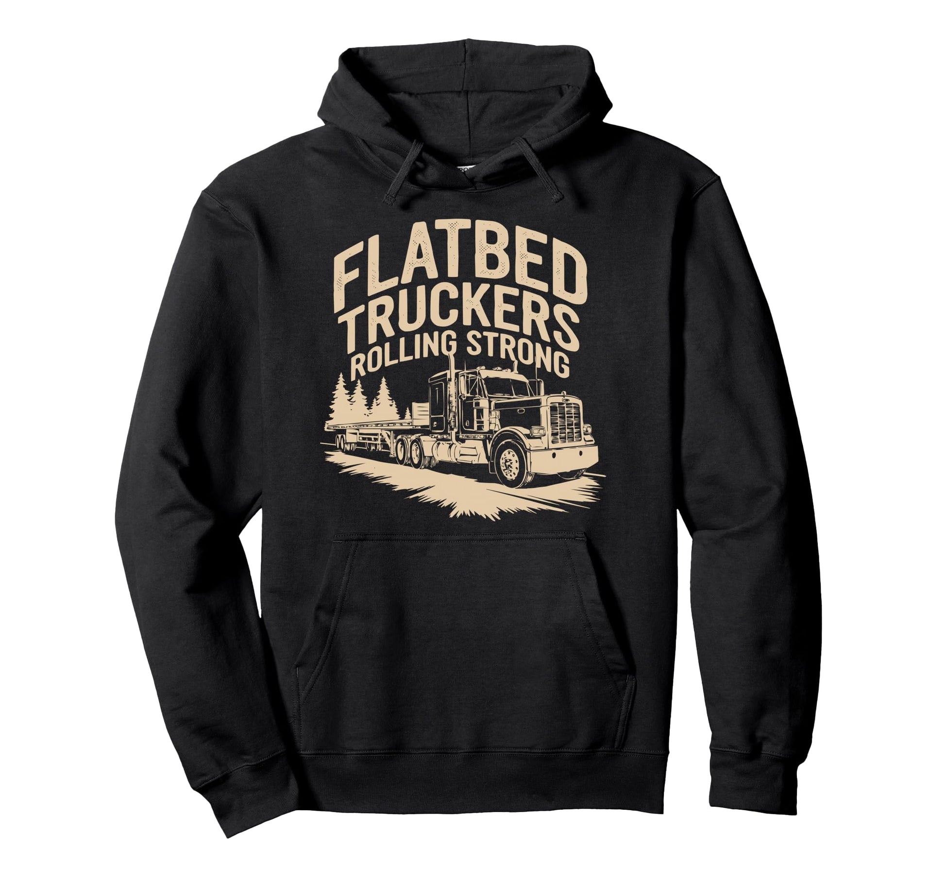 Flatbed Trucker Truck Driver Proud Hoodie - Aesthetic Graphic for Adults - T-Shirt, Sweatshirt, Hoodie
