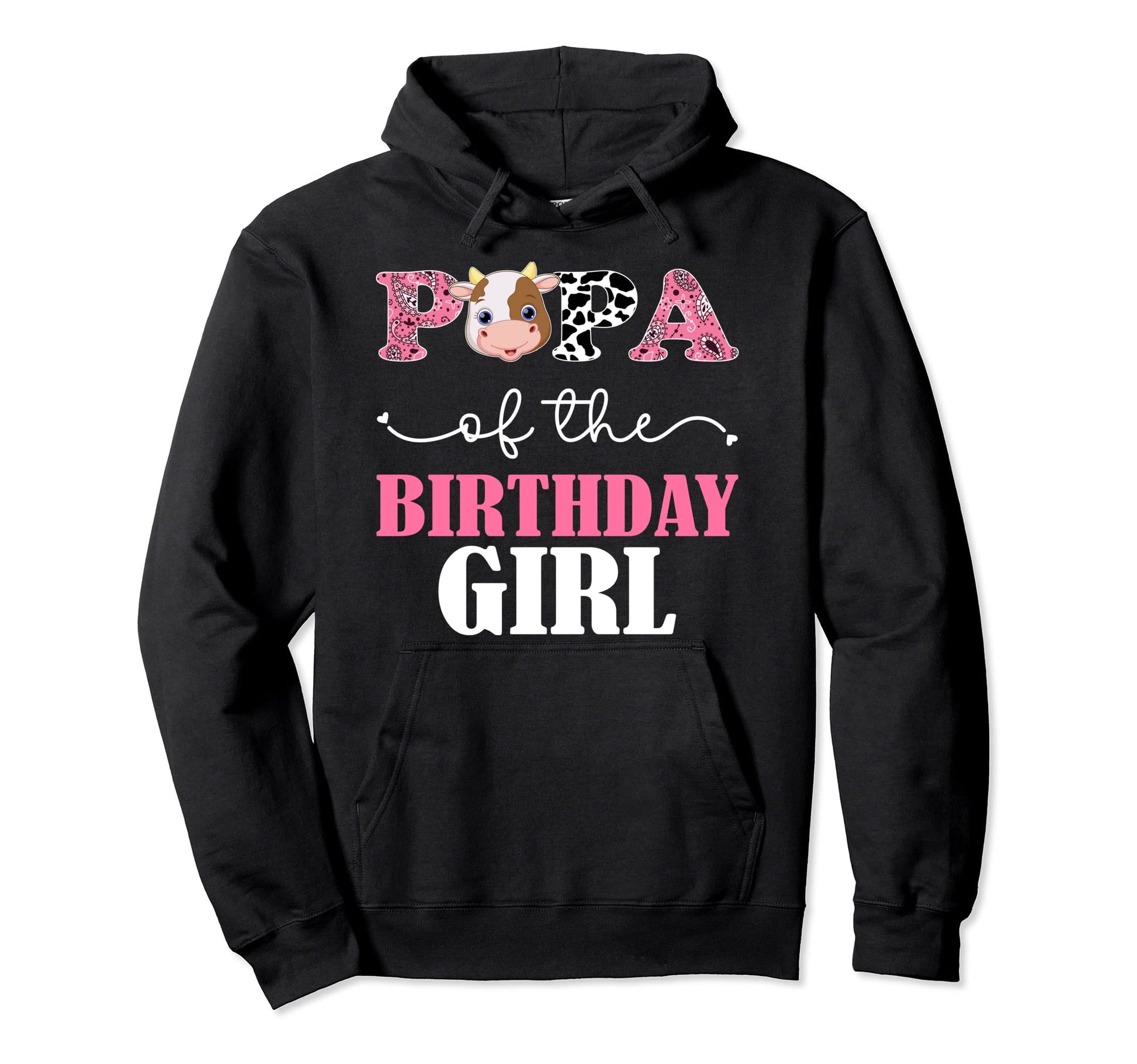 Papa Birthday Cow Farm 1St Birthday Cow Hoodie - Minimalist Print Unisex - T-Shirt, Sweatshirt, Hoodie