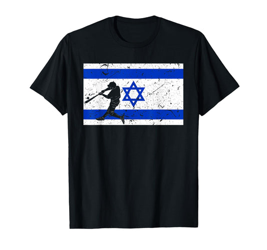 Baseball League Israel Flag National T-Shirt - Graphic Print Men Women - T-Shirt, Sweatshirt, Hoodie