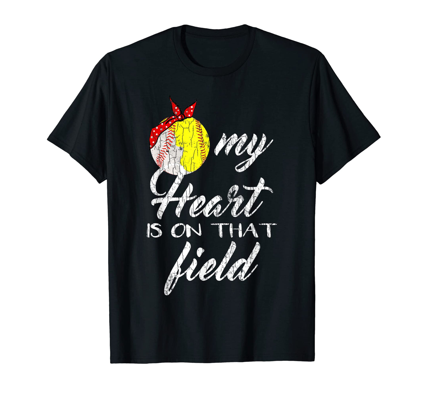 My Heart Is Field Funny Baseball T-Shirt - Minimalist Print Men Women - T-Shirt, Sweatshirt, Hoodie