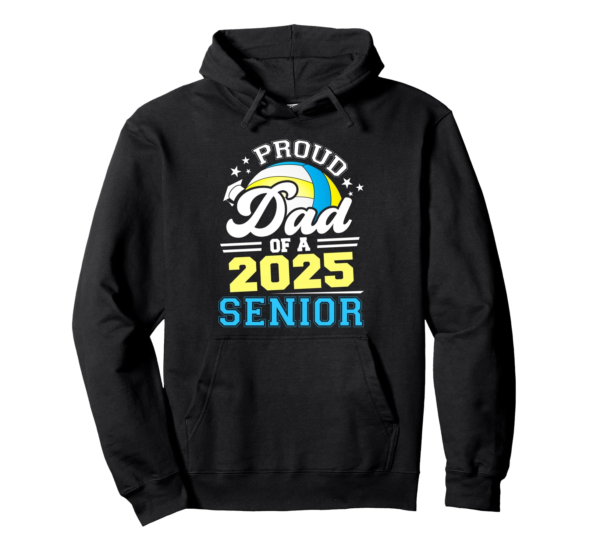 Proud Dad 2025 Senior Volleyball Hoodie - Aesthetic Graphic Unisex - T-Shirt, Sweatshirt, Hoodie