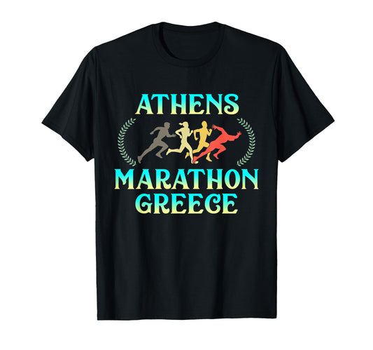Athens Marathon Greece Greek Running T-Shirt - Trendy Graphic Men Women - T-Shirt, Sweatshirt, Hoodie