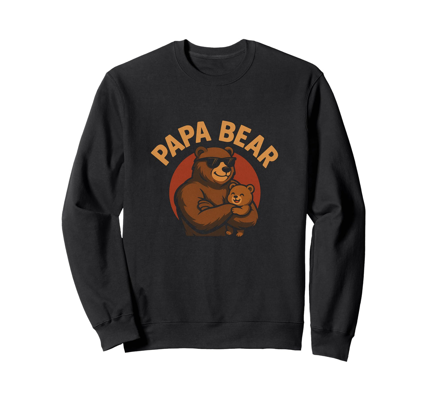 Papa Bear Bears Animal Pun Lover Sweatshirt - Trendy Graphic for Adults - T-Shirt, Sweatshirt, Hoodie