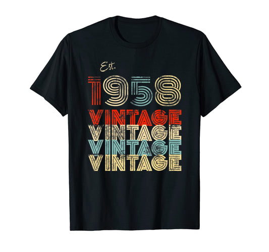60Th Birthday Dad 1958 T-Shirt - Fun Novelty Design for Adults - T-Shirt, Sweatshirt, Hoodie