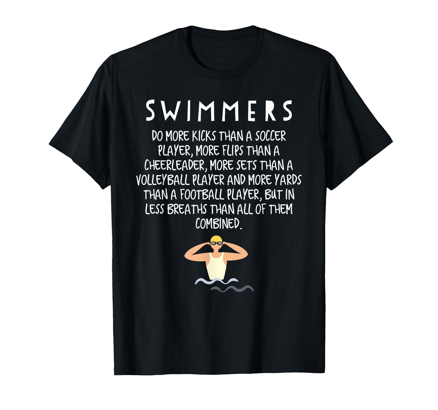 Funny Professional Swimmer Does More T-Shirt - Trendy Graphic for Adults - T-Shirt, Sweatshirt, Hoodie