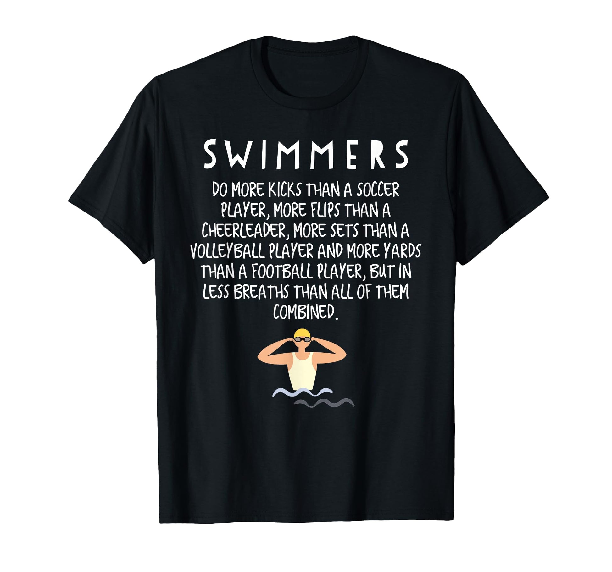Funny Professional Swimmer Does More T-Shirt - Trendy Graphic for Adults - T-Shirt, Sweatshirt, Hoodie