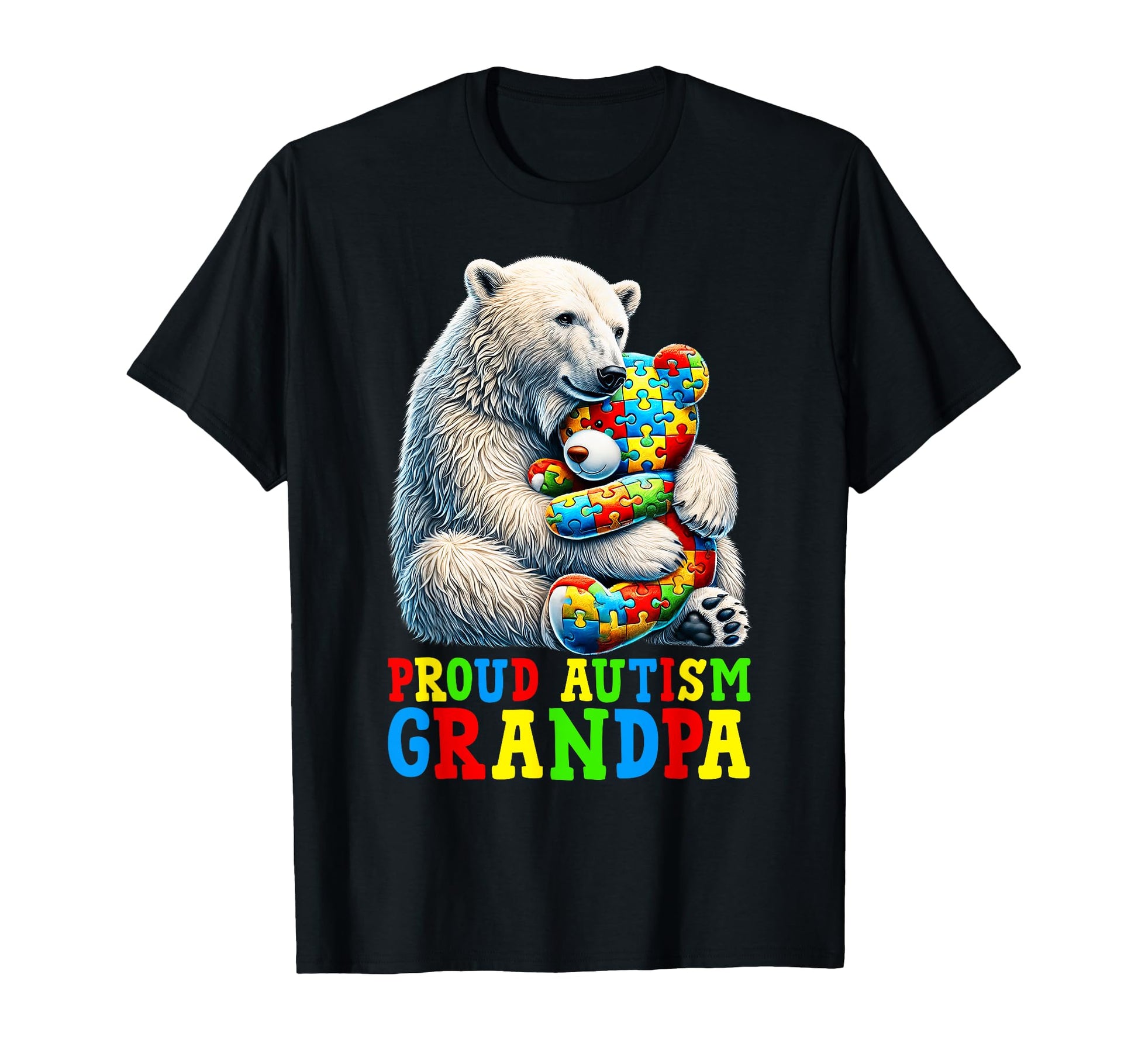 Proud Autism Grandpa Bear Autism T-Shirt - Unique Graphic for Adults - T-Shirt, Sweatshirt, Hoodie