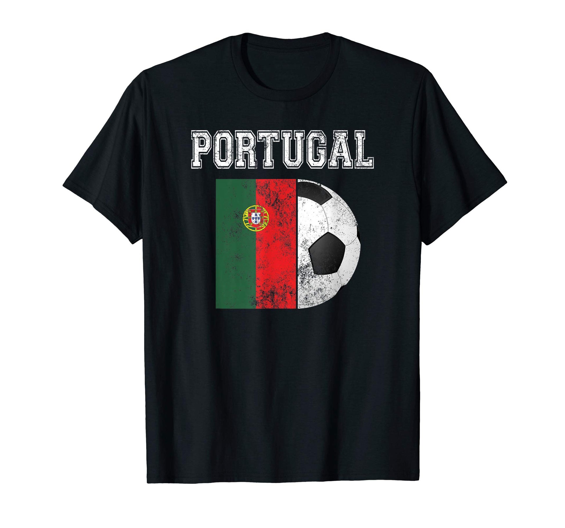 Portugal Flag Soccer Futbol Football T-Shirt - Custom Art Print for Adults - T-Shirt, Sweatshirt, Hoodie