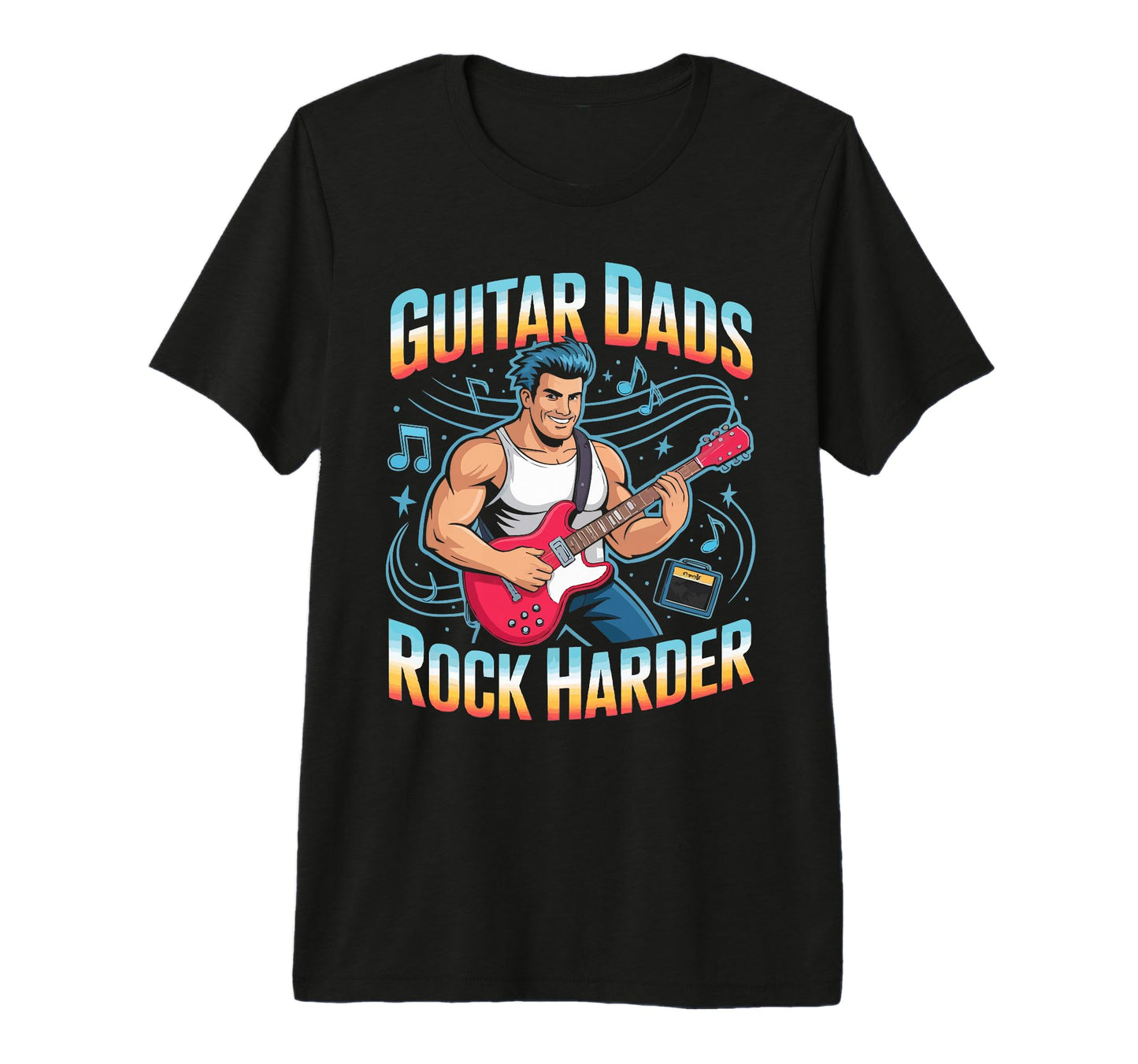 Guitarist Dad Guitar Player Daddy T-Shirt - Minimalist Print for Adults - T-Shirt, Sweatshirt, Hoodie